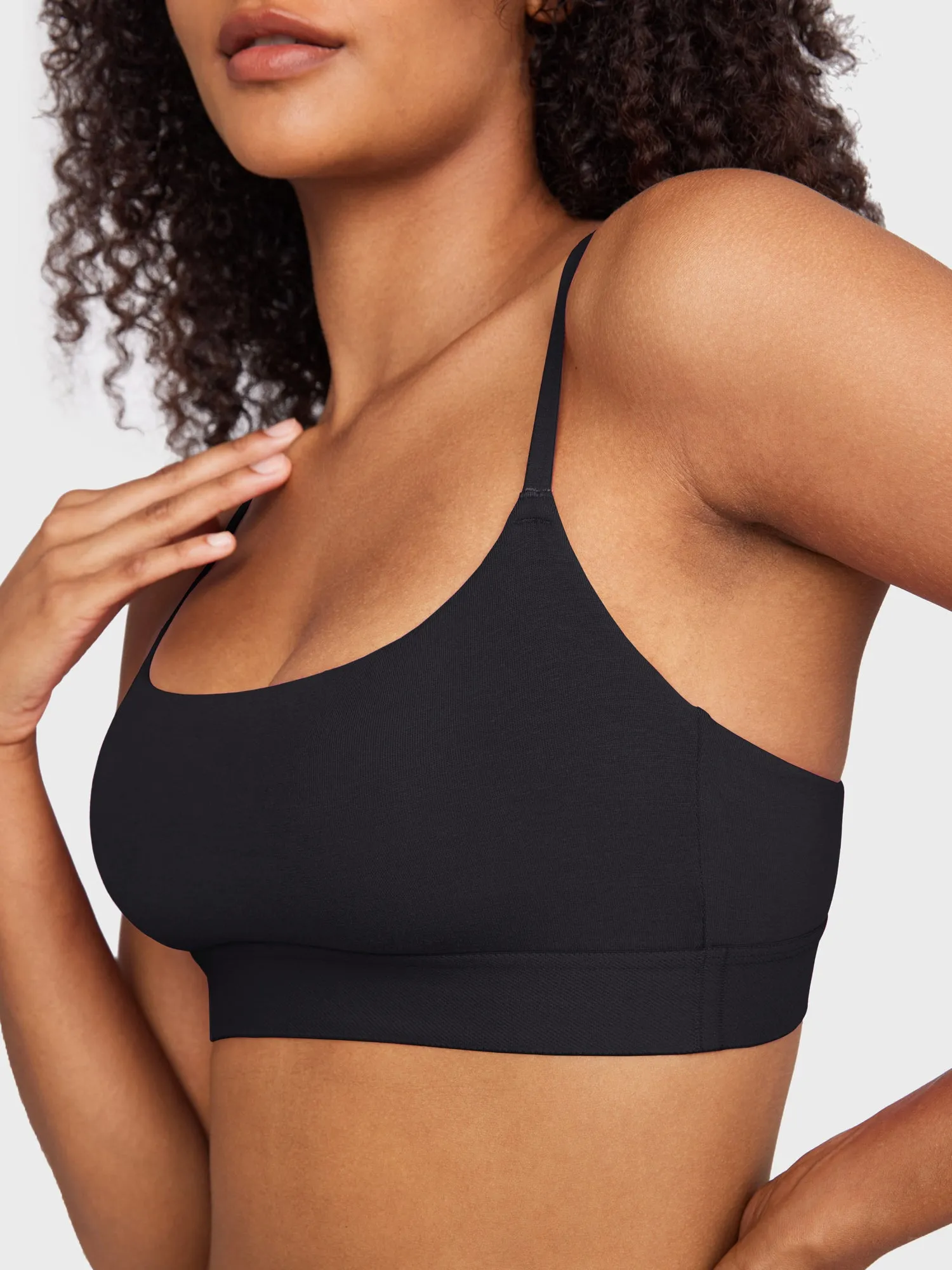 Basic Cotton Scoop Bralette