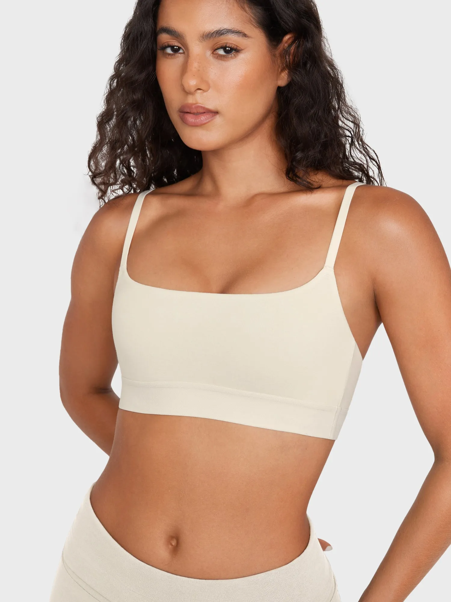 Basic Cotton Scoop Bralette