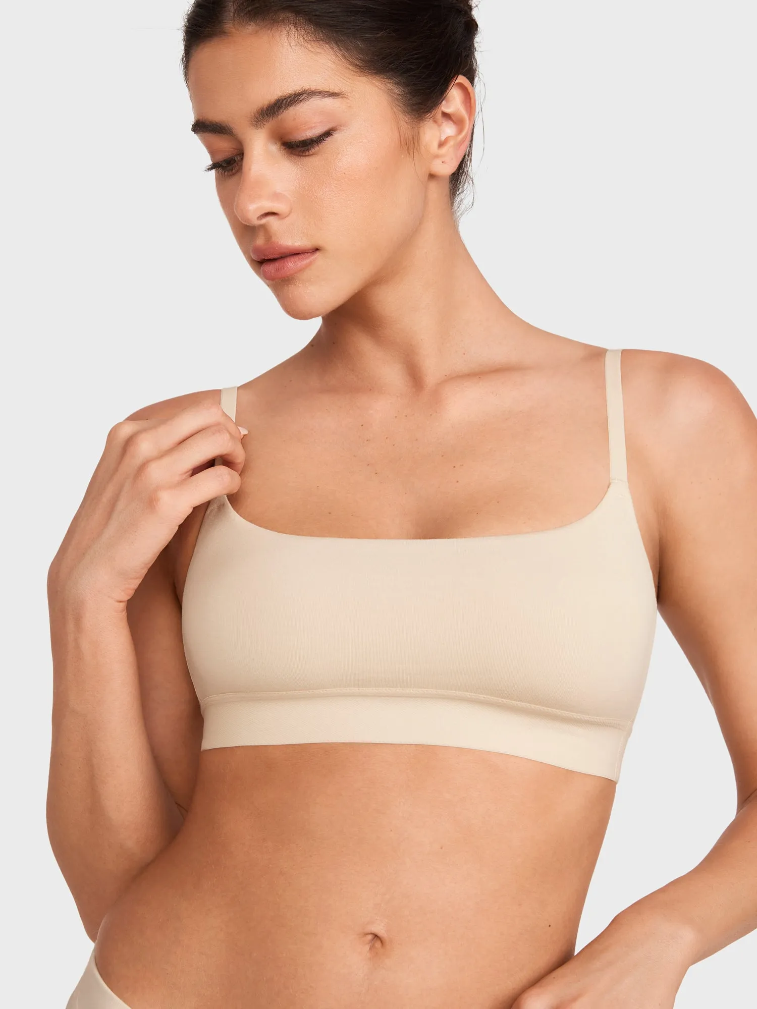Basic Cotton Scoop Bralette