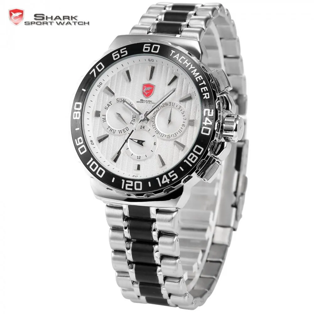BLACKNOSE Shark Sport Watch Silver/White SW 381