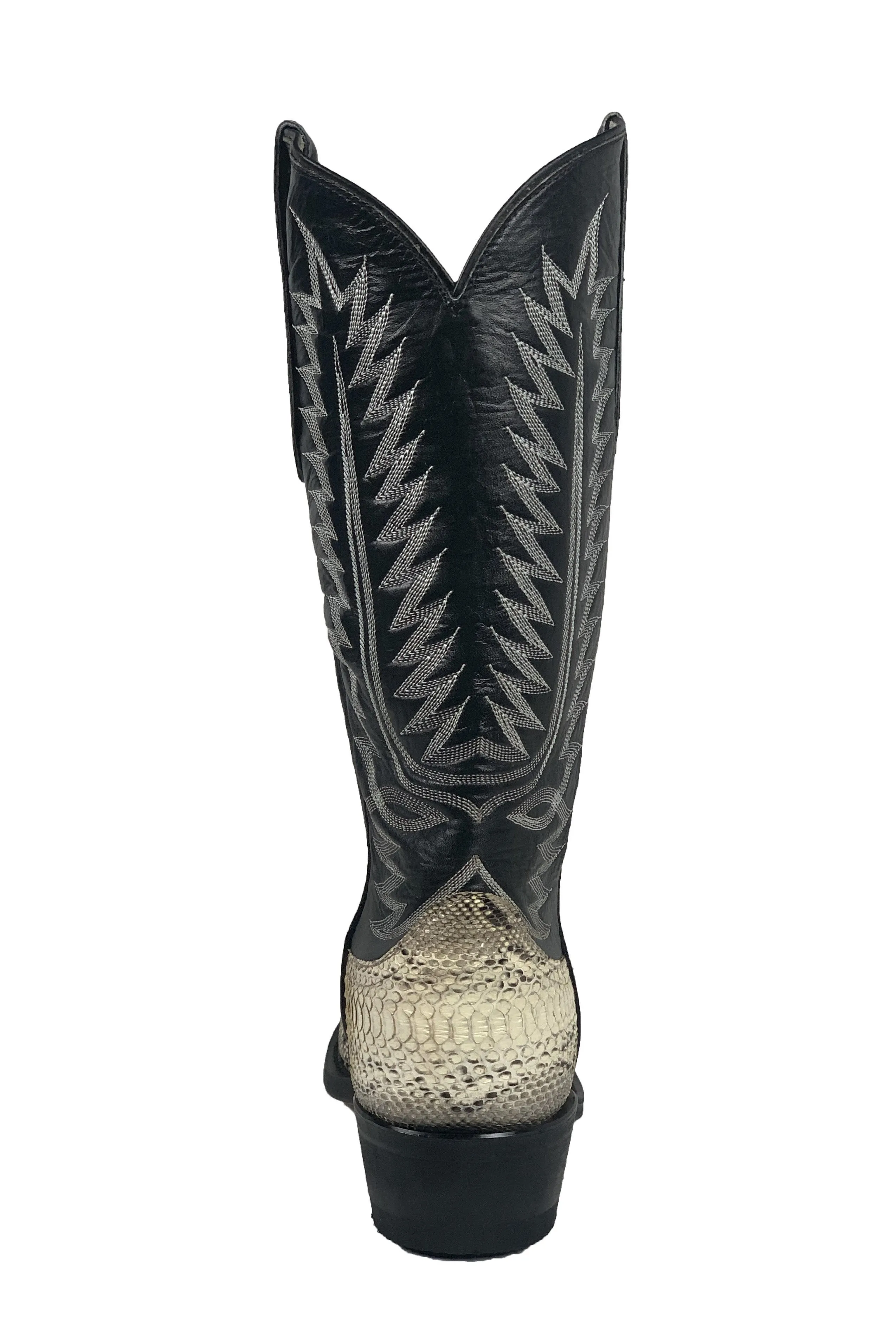 Cowtown Natural Python Round Toe Western Boots