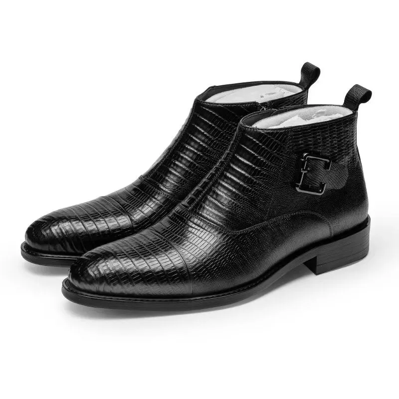 Luxury Exotic Leather Dress Boots