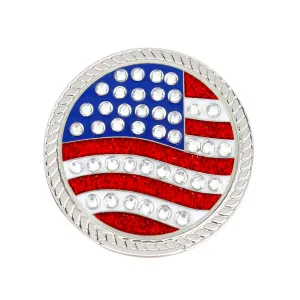 Navika: Magnetic Crystals Kicks Candy Shoe Ball Marker - US Flag Round