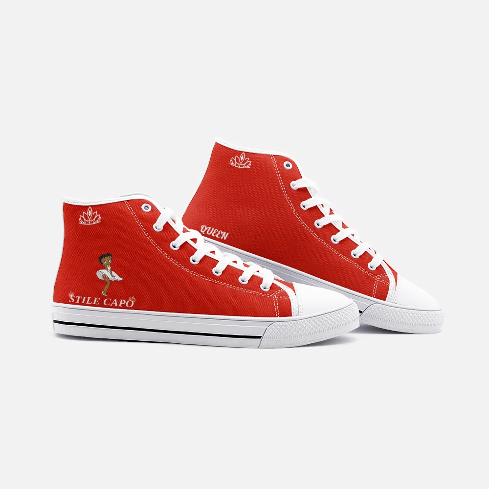 STILE CAPO QUEEN RED/WHT BB High Top Canvas Shoes