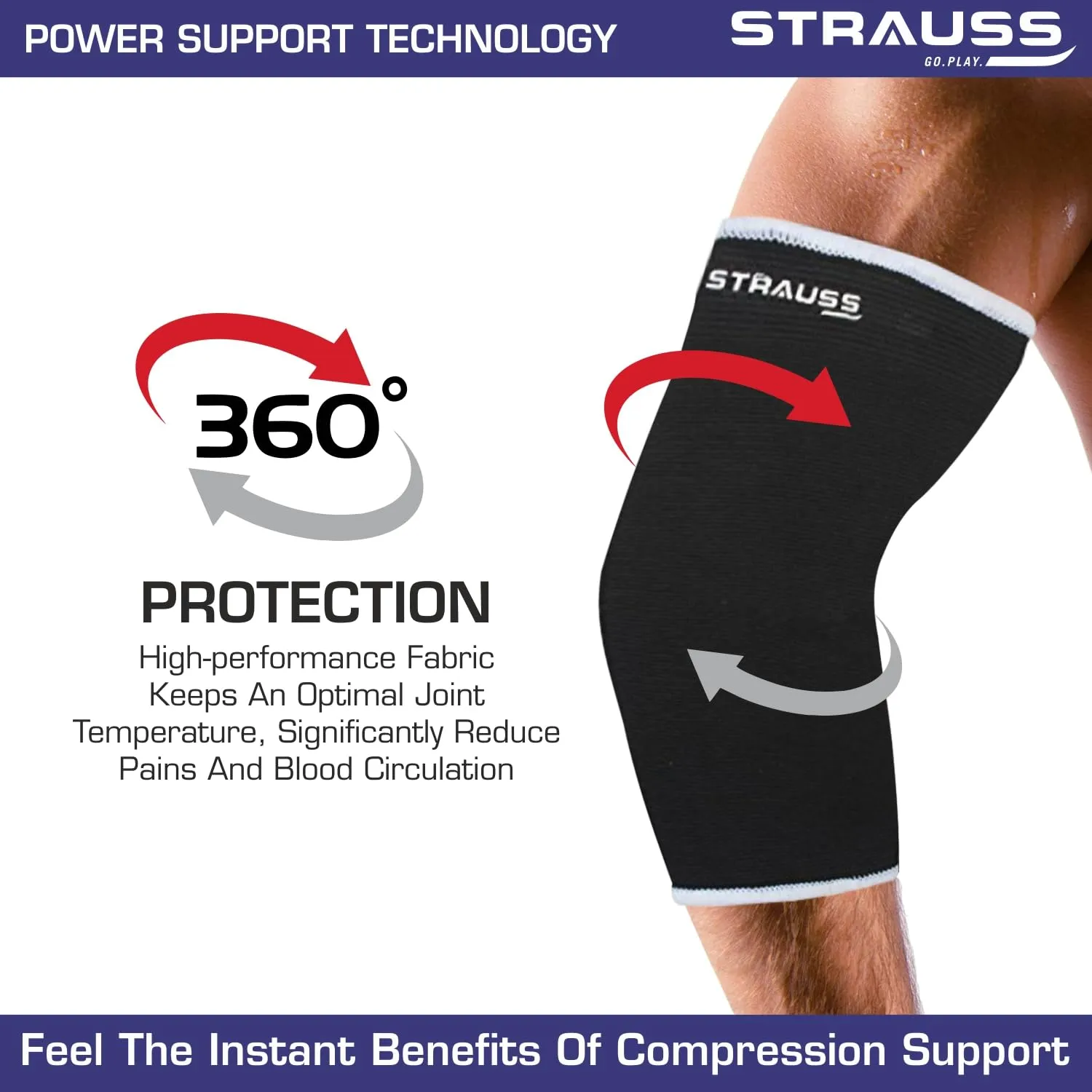 STRAUSS Elbow Support, Free Size