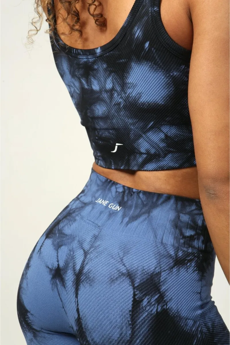 Tie Dye Sports Bra - Blue Azure