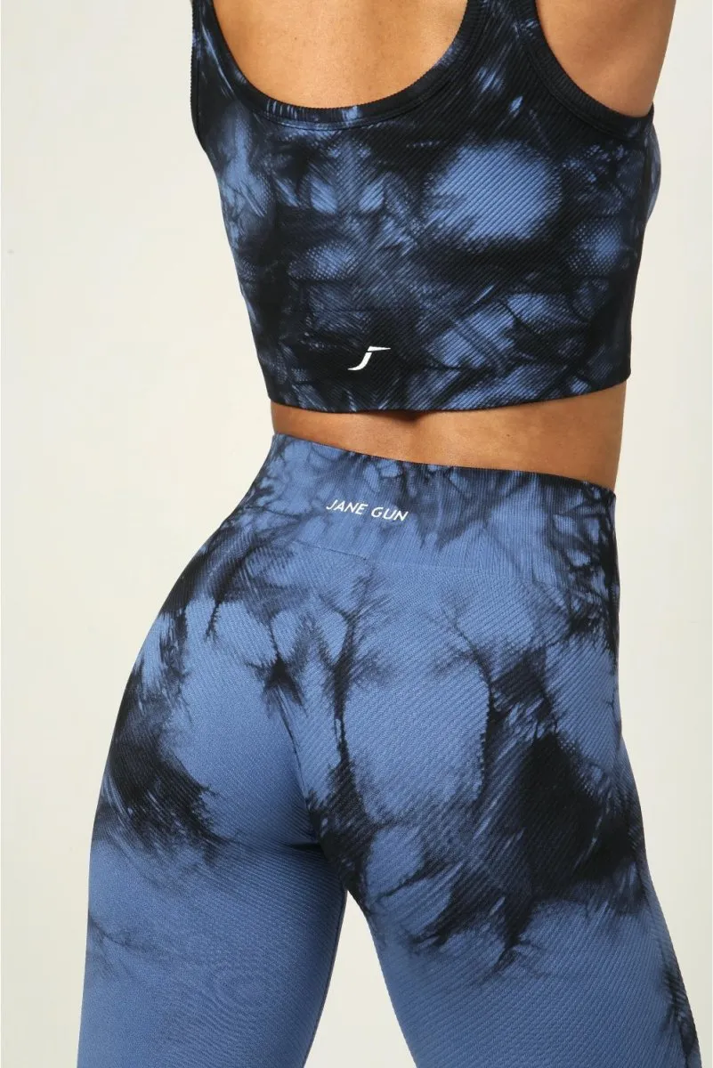 Tie Dye Sports Bra - Blue Azure