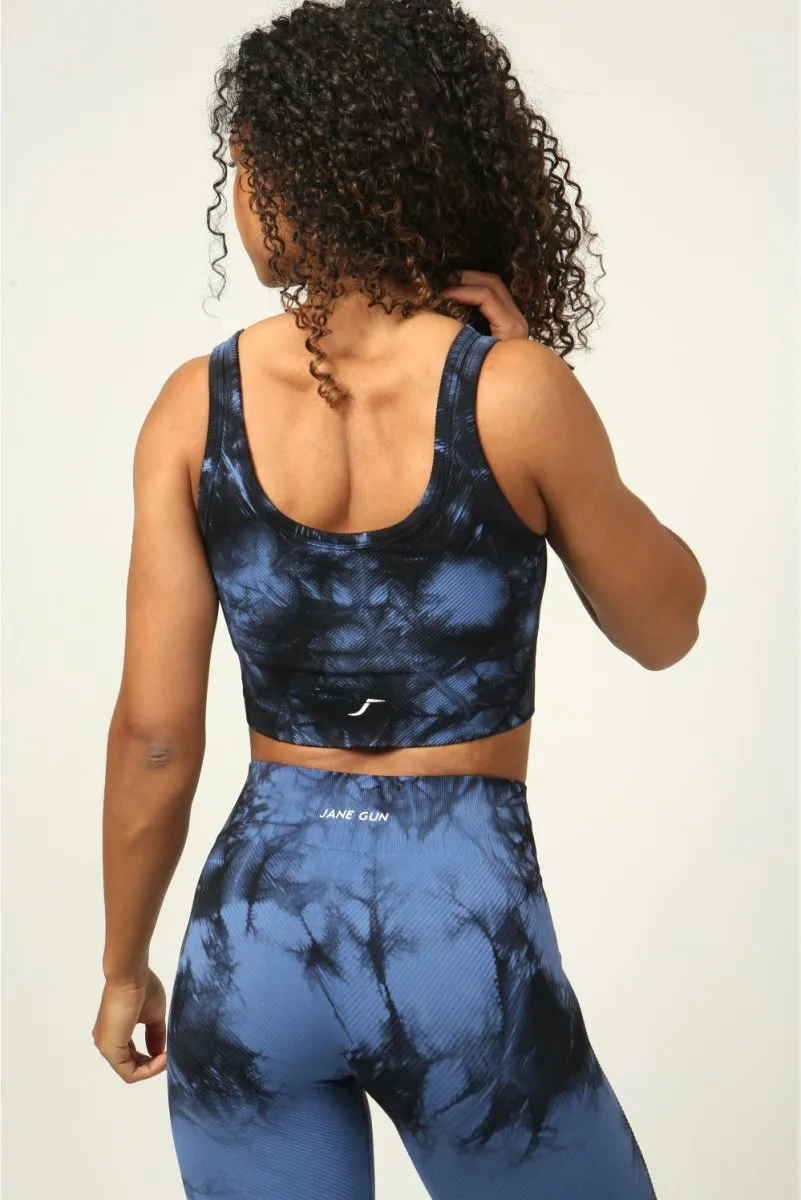 Tie Dye Sports Bra - Blue Azure