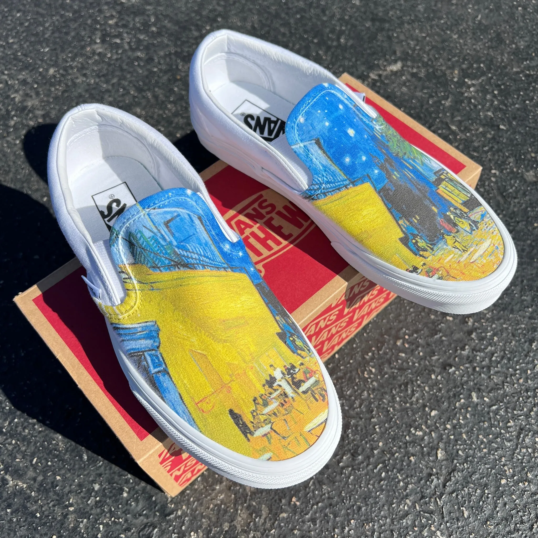 Van Gogh Café Terrace At Night Slip Ons
