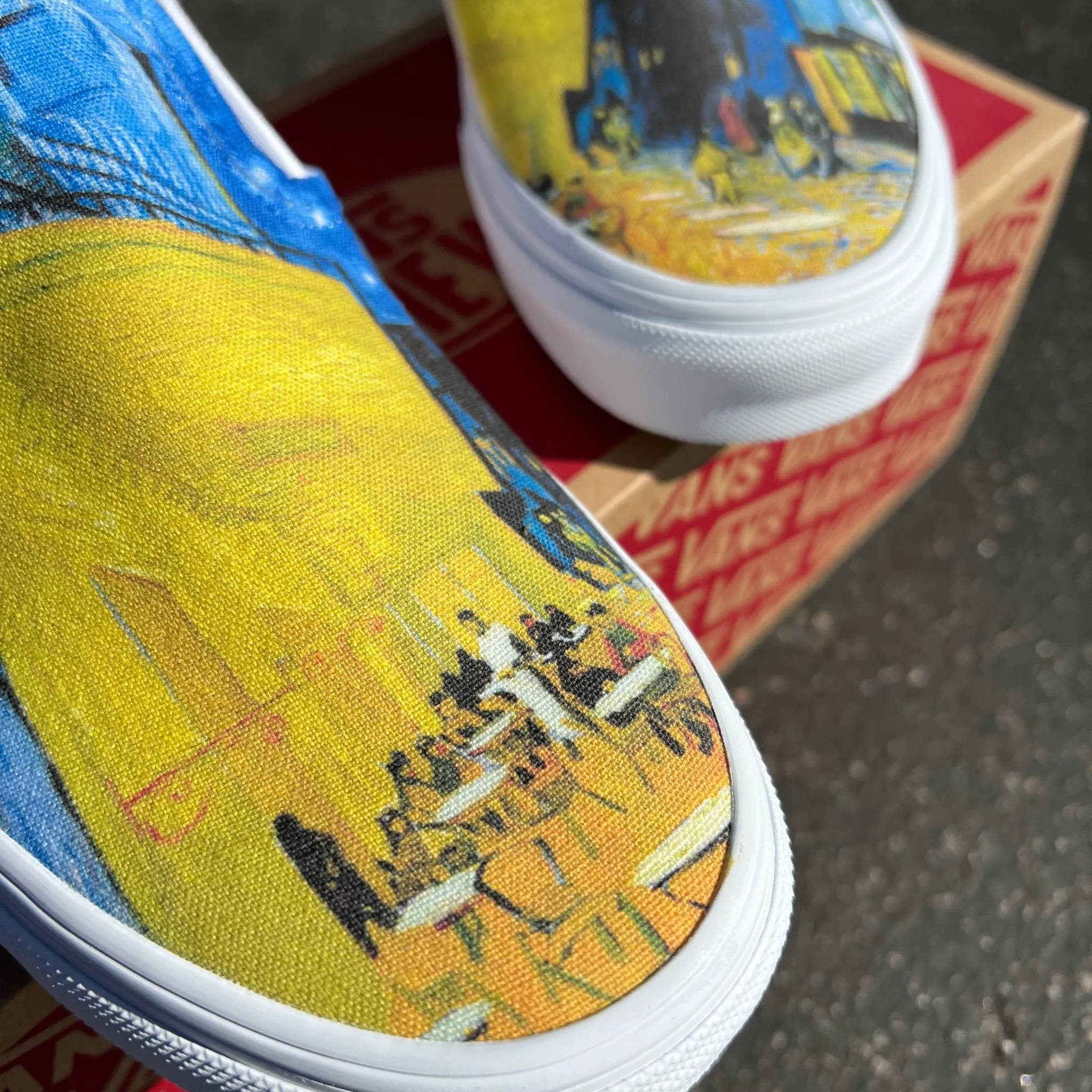 Van Gogh Café Terrace At Night Slip Ons