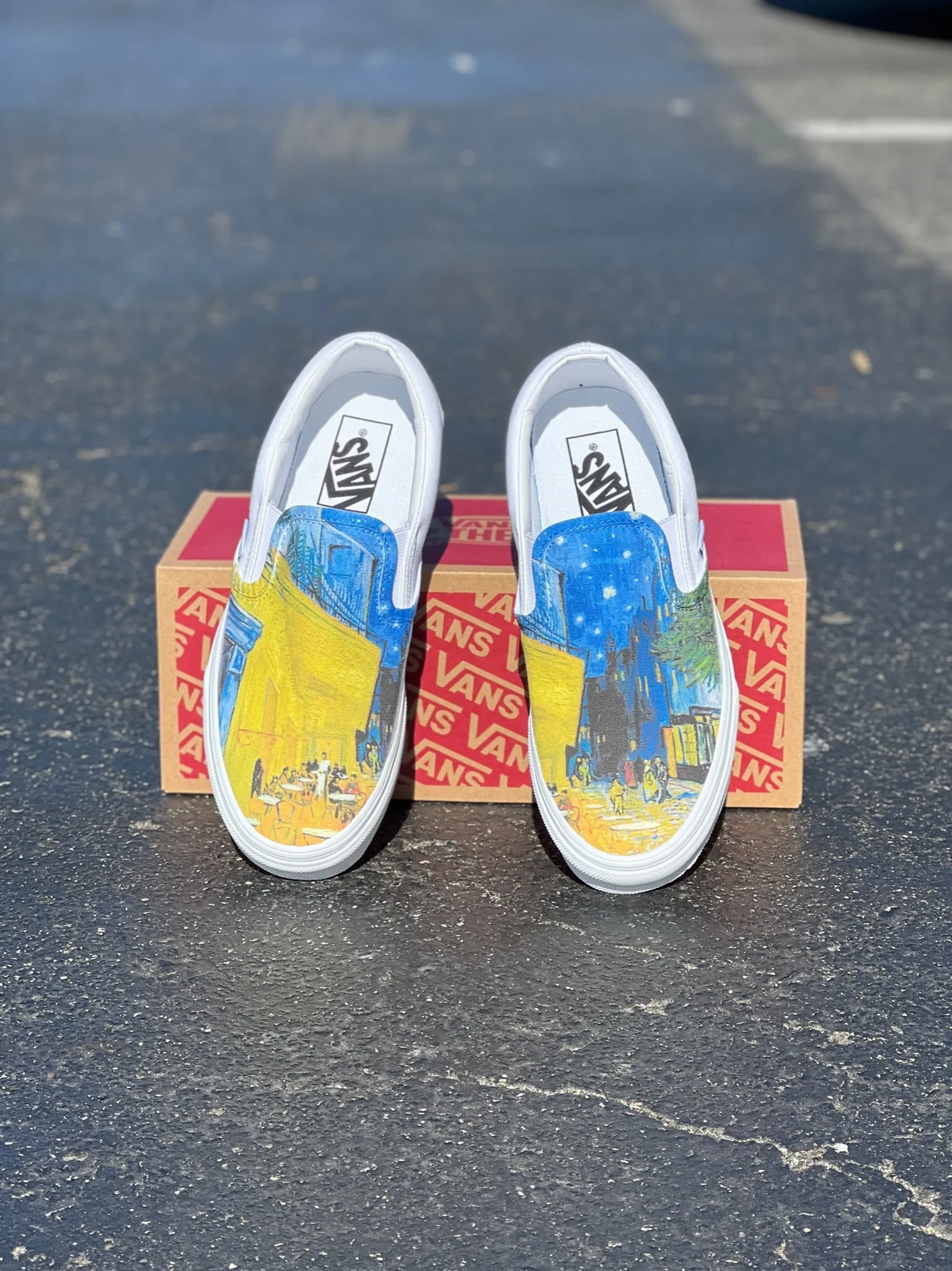 Van Gogh Café Terrace At Night Slip Ons