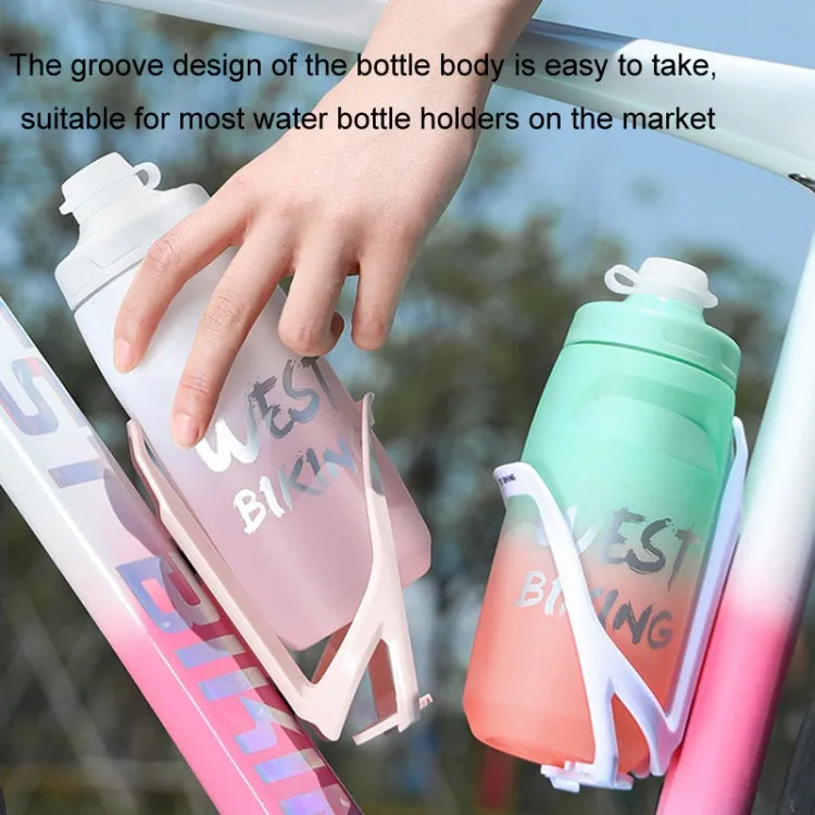 WEST BIKING 750ML Bicycle Water Bottle Portable Outdoor Cycling Water Cup, Color: Blue Gradient